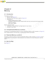 MCHRC705KJ1CPE Datasheet Page 21