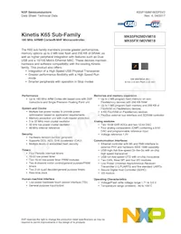 MK65FX1M0VMI18 Datasheet Cover