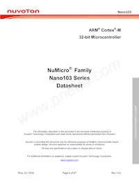 NANO103SD3AN Datasheet Copertura