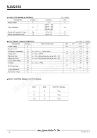 NJM2535M Datasheet Page 2
