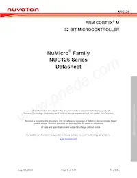 NUC126VG4AE數據表 封面