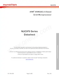 NUC975DK61Y數據表 封面