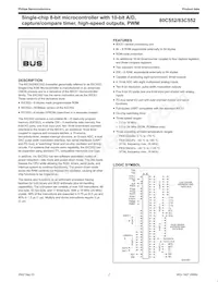 P80C552IBA/08 Datasheet Page 2