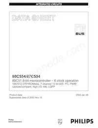 P80C554SFBD Datasheet Cover