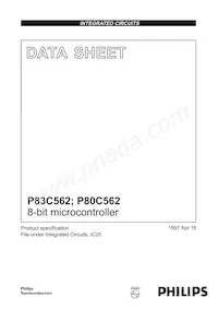 P80C562EBA/02 Datasheet Cover