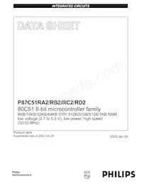 P87C51RD2FA Datasheet Cover