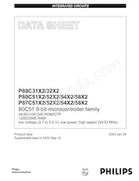 P87C51X2FA Datasheet Cover