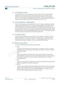 P89LPC938FHN Datasheet Page 21