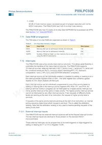 P89LPC938FHN Datasheet Pagina 22