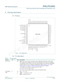 P89LPC9402FBD Datasheet Page 7