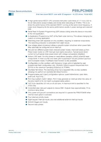 P89LPC9408FBD Datasheet Page 2