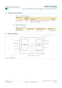 P89LPC9408FBD Datasheet Pagina 3