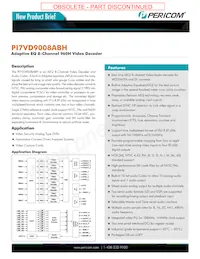 PI7VD9008ABHFDEX Datenblatt Cover