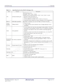 R5F3650RDFB#V2 Datasheet Page 4