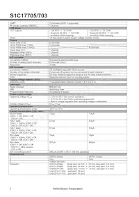 S1C17705F101100 Datasheet Pagina 2