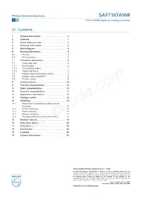 SAF7167AHW/V1 Datenblatt Seite 21