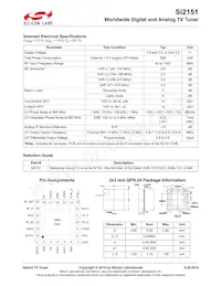 SI2151-A10-GM Datasheet Pagina 2