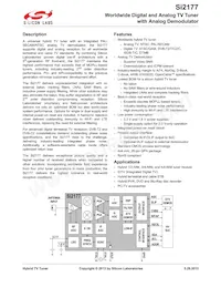 SI2177-A30-GMR Datasheet Cover