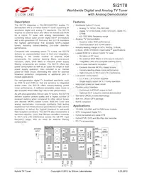 SI2178-A20-GM Datenblatt Cover