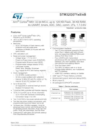 STM32G071KBT6 Datasheet Cover