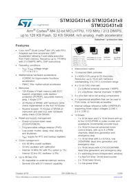 STM32G431VBT6 Datasheet Cover