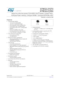 STM32L010F4P6 Datasheet Cover