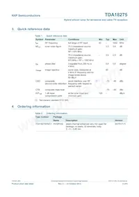 TDA18275HN/C1Y Datasheet Page 2