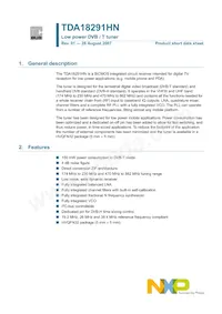 TDA18291HN/C1 Datasheet Cover