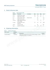 TDA18291HN/C1數據表 頁面 2