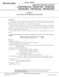UPD70F3036HYGC-8EU-A Datasheet Pagina 3
