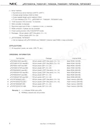 UPD70F3036HYGC-8EU-A Datasheet Page 4