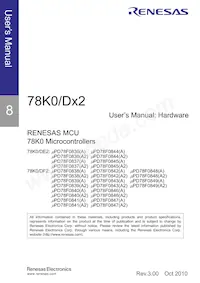 UPD78F0849GKA2-GAK-G Datasheet Cover