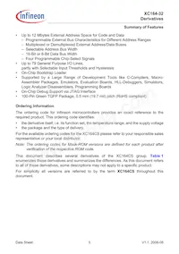 XC164CS32F40FBBAKXUMA1 Datasheet Page 7