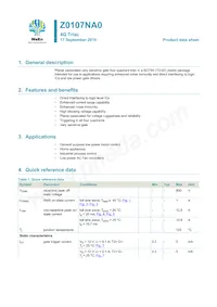 Z0107NA0/L02EP Datasheet Cover