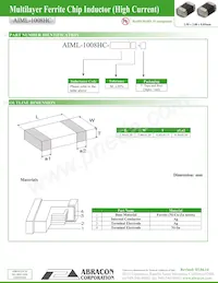 AIML-1008HC-1R5M-T Datasheet Pagina 2
