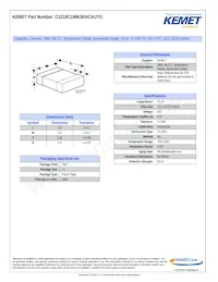 C1210C106K3RACAUTO Datenblatt Cover