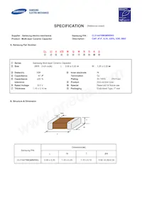 CL21A476MQMNRNG Datasheet Cover