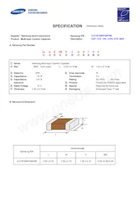 CL21B106KPQNFNE Datasheet Cover