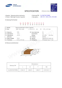 CL21B473KCFNNNE Datasheet Cover