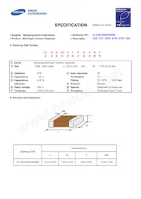 CL31B333KEHNNNE Datasheet Copertura