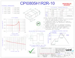 CPI0805H1R2R-10 데이터 시트 표지