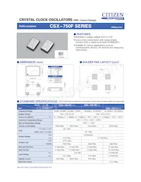 CSX-750FJB80000000T Datasheet Cover