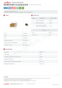 GCM155R71C333KA37D Datenblatt Cover