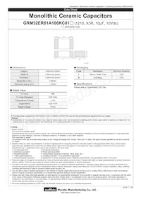 GRM32ER61A106KC01L Datenblatt Cover