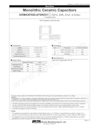 GRM43ER60J476KE01L Datasheet Cover