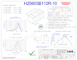 HZ0603B112R-10 Datasheet Copertura
