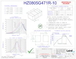 HZ0805G471R-10 Datasheet Cover