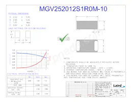 MGV252012S1R0M-10 Datasheet Cover
