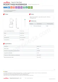 RCER71H221K0DBH03A Datasheet Cover