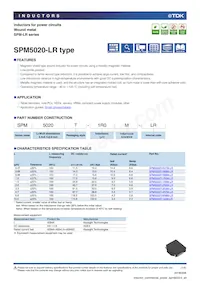 SPM5020T-2R2M-LR Datasheet Cover